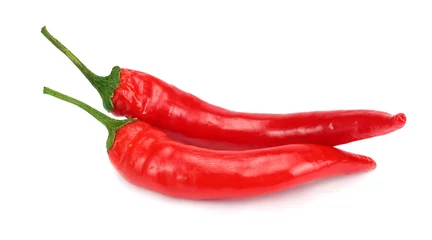 Fotobehang chili pepper isolated on white background © Tatiana