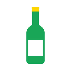 wine bottle isolated icon vector illustration design