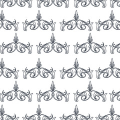 decorative elegant classic heraldry seamless pattern design vector illustration