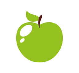 apple fresh fruit icon vector illustration design