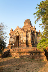 Shwe Leik Too temple in the morning in Bagan, Myanmar (Burma).