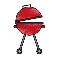 grill silhouette isolated icon vector illustration design