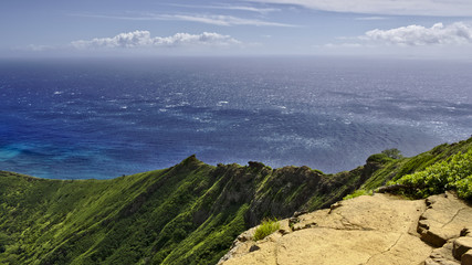 Pacific view from Koko head on Hawaii