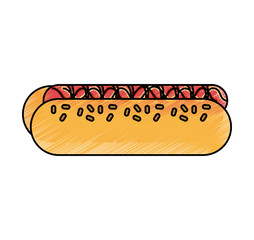hot dog isolated icon vector illustration design