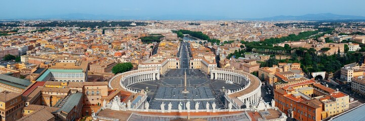 Fototapeta na wymiar Rome city panoramic view