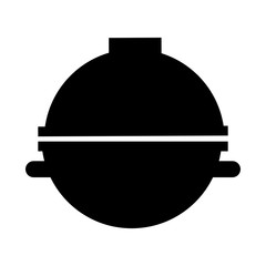 Obraz premium grill silhouette isolated icon vector illustration design