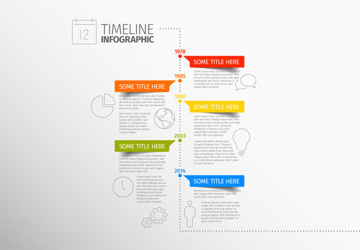 Vertical Timeline Inforgraphic