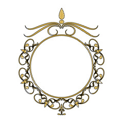 vintage round swirl flourish decoration frame royal image vector illustration