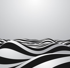 Abstract vector background of waves