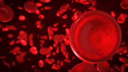 Obraz na płótnie Canvas 3d abstract red blood cells illustration, scientific or medical or microbiological background