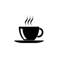 Black coffee cup icon