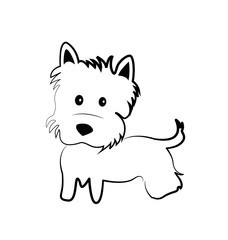 Yorkshire Terrier Cartoon Vector Logo