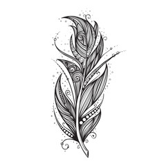 Isolate feather icon vector illustration