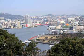 Fototapeta premium Nagasaki bay in Nagasaki, Japan
