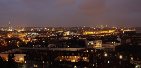 Fototapeta na wymiar Night view of Prague. Czech Republic