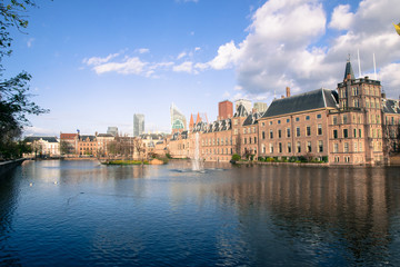 building in Netherlands Europe in the afternoon with a cloudy sky