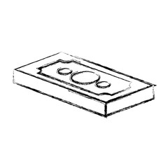 bills dollars isometrics icon vector illustration design