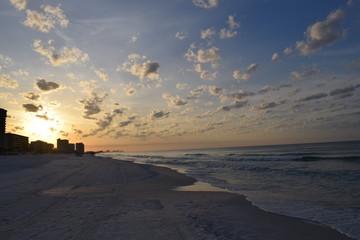 On the beach at Sun rise