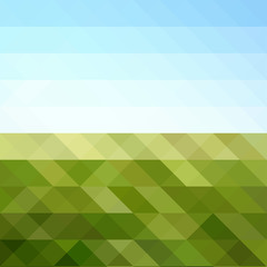 Abstract Triangular Mosaic in colors of Sunny Day