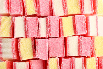 Tasty and colorful jelly candies, closeup