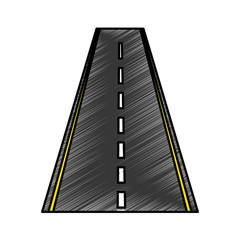 Straight road isolated icon vector illustration design