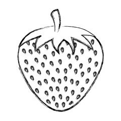 strawberry fresh fruit icon vector illustration design