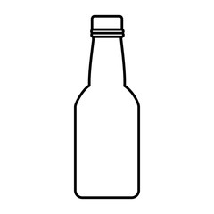 fresh beer in bottle isolated icon vector illustration design