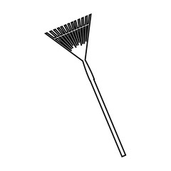 fork icon over white background. gardening equipment concept. vector illustration