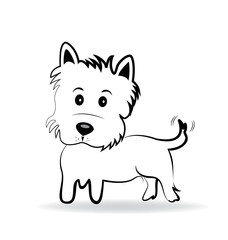 Yorkshire Terrier Cartoon Vector Logo