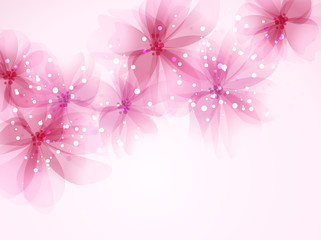 vector background with flowers