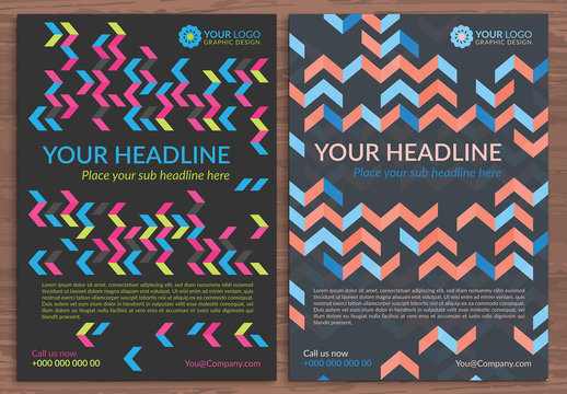 Multipurpose Flyer Layout with Geometric Elements 2