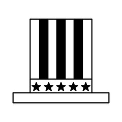 american hat isolated icon vector illustration design