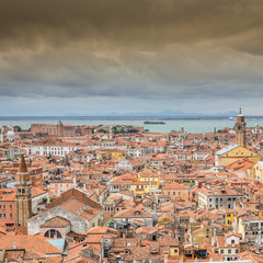 Fototapeta premium Venice from San Marco bell tower, Italy