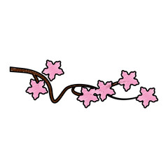 japanese tree branch icon vector illustration design