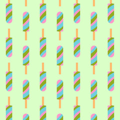 ice cream seamless pattern background fruit vector illustration