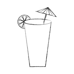 tropical cocktail isolated icon vector illustration design