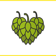 Hop cones color icon