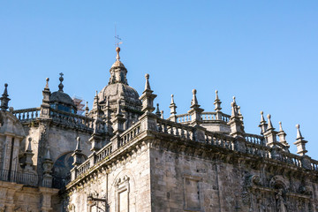 Fototapeta na wymiar The Santiago de Compostela Cathedral