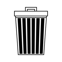 garbage bin isolated icon vector illustration design