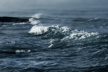 Barents Sea in Arctic Ocean. Kola Peninsula, Russia