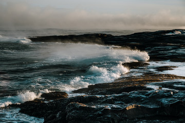 Barents Sea in Arctic Ocean. Kola Peninsula, Russia