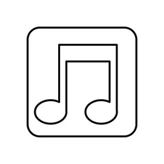 music note isolated icon vector illustration design