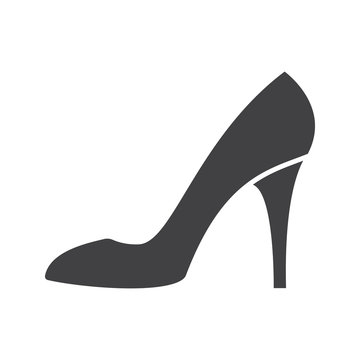 High Heel Shoe Glyph Icon