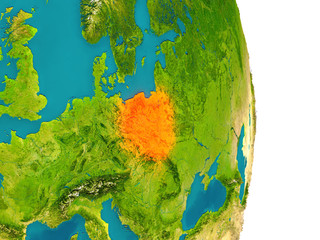 Poland on planet © harvepino