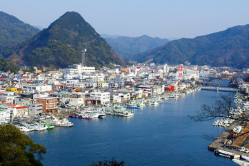 Shimoda city located in south of Izu Peninsula - obrazy, fototapety, plakaty