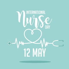 International Nurse Day icon design.  EPS 10 vector.