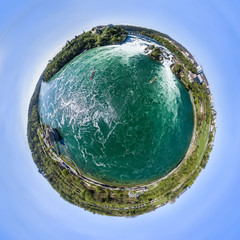 Little Planet Effect Rhine Falls HDR