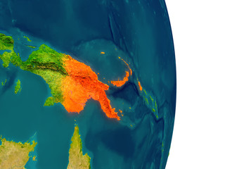 Papua New Guinea on planet © harvepino