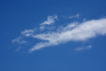 青空と雲（空想・雲のモンスターのアップ）
