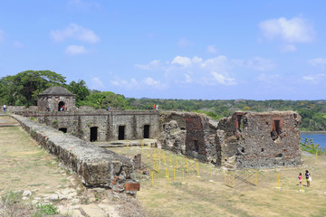 PANAMA, APR 14: San Lorenzo fort Spanish ruins. Environmental factors, lack of maintenance and uncontrollable urban developments have cited UNESCO List of World Heritage in Danger, Panama Apr 14, 2017